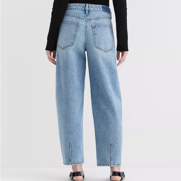 NWT Loft Rivete Mid Rise Barrel Jeans - Picture 3 of 7